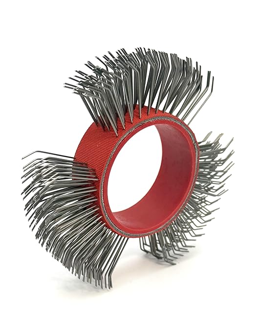 Abrasive Wire Wheel Belt/Coarse Replacement Brush for Grinder/Metal Blaster Clearing Belts/Bristle Blasting Tool (0.7mm Carbon Spring Steel, 1 PCS)