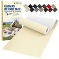 Canvas Repair Tape, 3.2 x 63 Inch Waterproof Heavy Duty Fabric Tape for Furniture, Self Adhesive Canvas Repair Patches for Boat Covers, Sofas, Tents, Louge Chairs, Canopy, Awning Beige