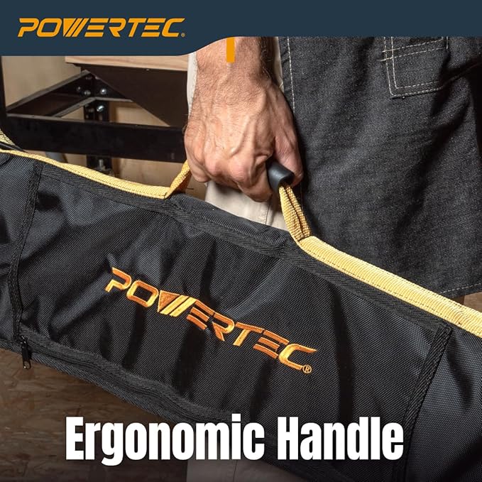 POWERTEC 71411 60" Track Saw Guide Rail Bag for Festool, Makita, and DEWALT, W/Dual-Sided Padding for Secure Rail Placement