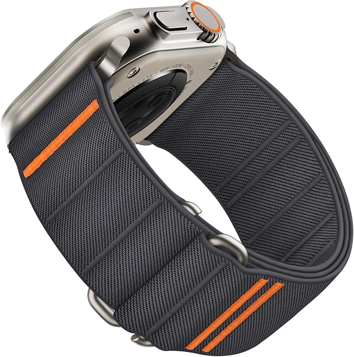 Suitisbest Sport Bands Compatible with Apple Watch Ultra Band 49mm 46mm 45mm 44mm 42mm 38mm 40mm 41mm Men Women, Stretchy Nylon Sport Loop Strap with S-Hook for iWatch Series 10 Ultra SE 9 8 7 6 5 4 3