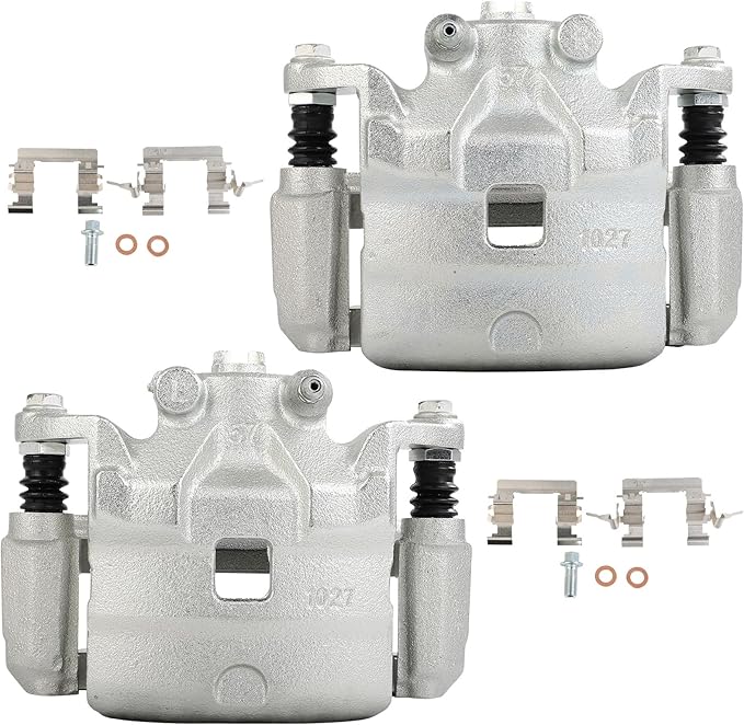 cciyu Front Left & Right Brake Calipers Assembly w/Bracket 19B6640 19B6641 2011 2012 2013 2014 2015 2016 2017 For Nissan For Juke,2017 2018 2019 For Nissan For Sentra