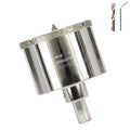 2-5/32inch | 55mm Diamond Hole Saw with Center Drill bit and Diamond-Coated Center Drill bit for Ceramic Glass Marble Fiberglass Granite and Porcelain Tiles by CENYB