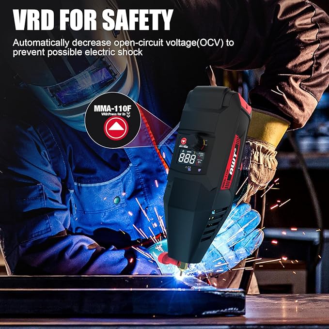 AWT Welding Machine Handheld 90Amp,ARC Welder/Lift TIG 110V Hand Held Welder Machine,Digital Display IGBT Inverter Welder Portable MMA Welder Machine,Welding Tool Set and Toolbox,Ideal for Home DIY