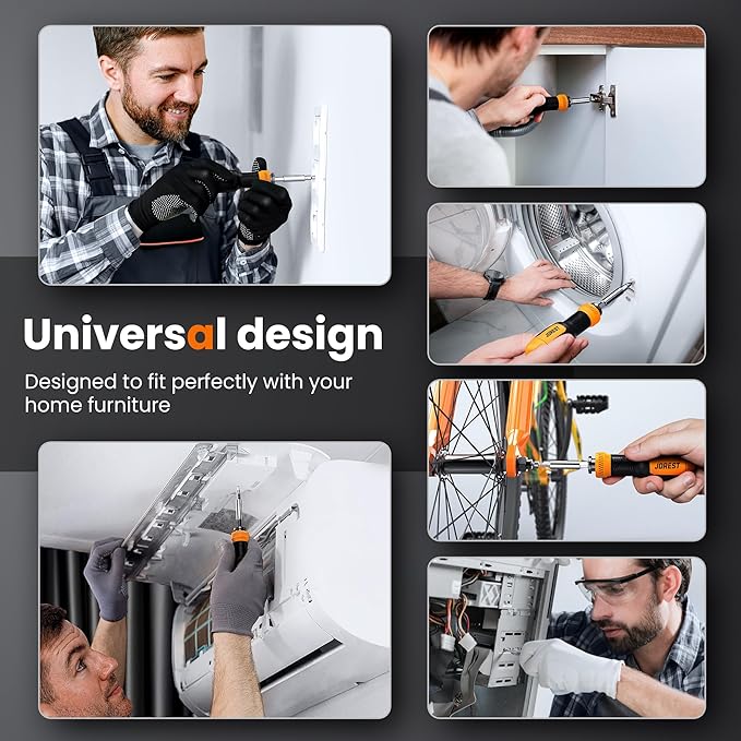 JOREST 25 in 1 Multi Bit Screwdriver Set, Portable Multi Screwdriver Tool All in One, Tool Gifts for Men, Magnetic Screw Driver with Torx Philips Hex Slotted Square, Repair Kit for Bicycle, Toys