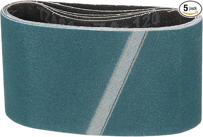 3 x 18 Inch Sanding Belt, 5 Pcs 120 Grit Zirconia Knife Sharpener Belts Work Sharpening for Belt Sander Knife Carving Tool Metal Working
