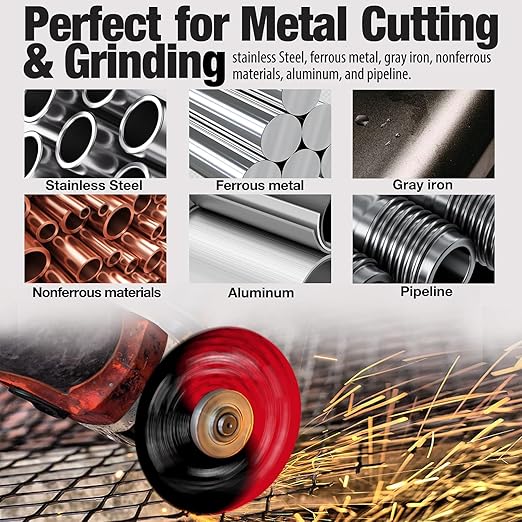 Cut Off Wheels 50 Pack,4 1/2 Inch,Metal and Stainless Steel Cutting Wheel for Angle Grinder,Ultra Thin Cut-Off Wheel Cutting Disc (50 PCS 4-1/2 x .045 x 7/8 inch Cut Off Wheels)