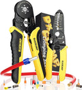 Crimping Tool For Ferrule Electrical Connectors - Ratcheting Wire Crimper for 24-10 AWG - Hexagon Ferrule Crimping Pliers - Crimping Pliers Set with Wire Strippers