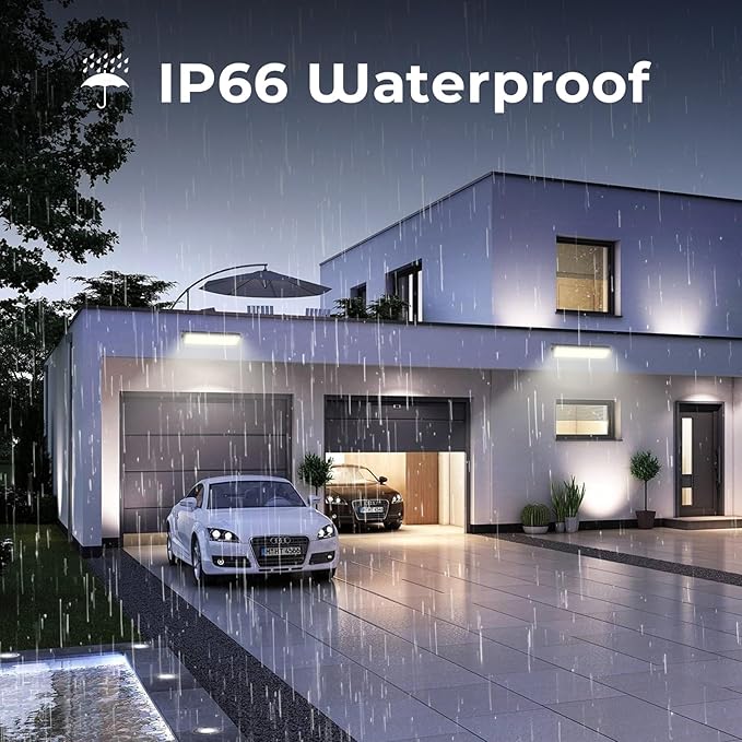 100W LED Shop Lights, 11000LM 6000K Plug in Garage Light with 6FT Power Cord, IP66 Waterproof Work Light for Garage, Outdoor, Workshop, Yard, Warehouses, Carport, Indoor