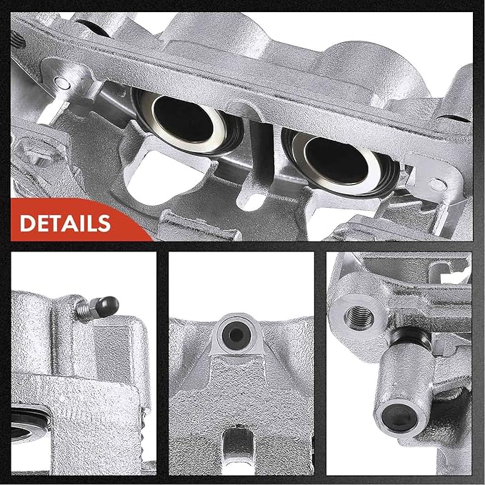 A-Premium Disc Brake Caliper Assembly with Bracket Compatible with Select Chevy and GMC Models - Silverado 2500 HD/3500 HD/Sierra 2500 HD/3500 HD 2011-2019, Suburban 3500 HD 2016-2019 - Front Driver