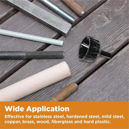 Tungsten Carbide Chamfering Drill Bit 1/4" to 3/4" Uniburr, Bolt Thread Repair Tool for Removing Burr, Quick Release Hex Shank Deburring Tool for Metal, Rod, Tube, Screw, Dowel, Sheet,Pipe