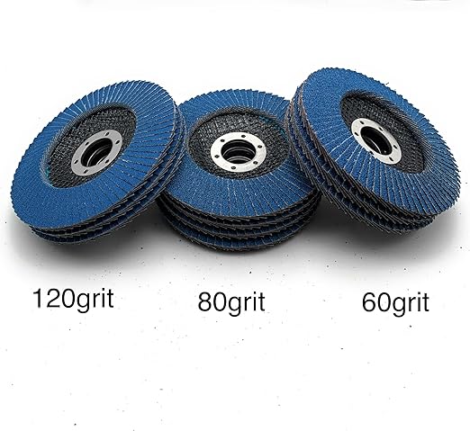 SIGNI 10-Pack Premium Zirconia Abrasive Flap disc for Angle Grinder Grinding Metal Steel (4.5 inch T29 Mixed grit)