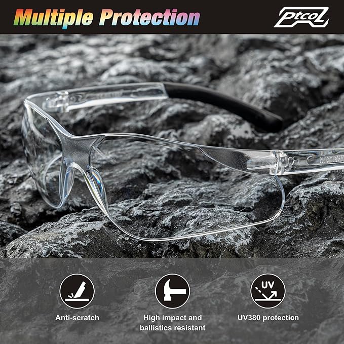 Safety Glasses Bulk Pack ANSI Z87.1 Scratch Resistant Polycarbonate Clear Glasses for Women Man Lab Goggles UV Eye Protection