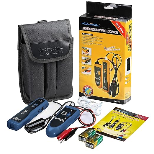 Underground Wire Locator & Cable Tester F02 Pro with Rechargeable 1100mAh Battery for Locating Wires & Control Cables