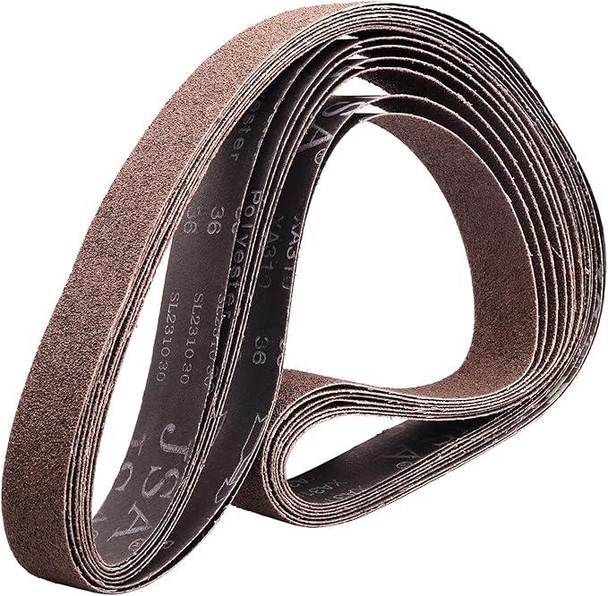 2 x 72 Inch Sanding Belts, 36 Grit Calcined Aluminum Oxide Metal Sanding Belts, 2x72 Belt Sander Sanding Belt for Metal Polishing,6 Pack(2x72in,36 Grit)
