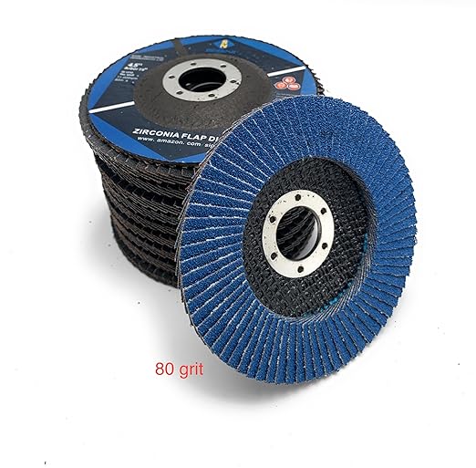 SIGNI 4" x 5/8" Premium Zirconia Flap Discs T27 10-Pack (4.5 inch T27 80#)