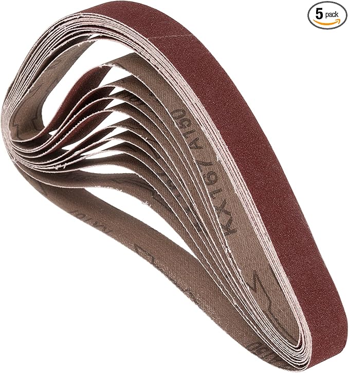 5 Pcs Sanding Belts 1 x 30 Inch 150 Grit Aluminum Oxide Abrasive Sandpaper for Belt Sander Metal Grinding Wood Working Weld Rust Removal