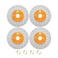 Rock Slab Grinding Disc - 5 inch Glass Cutter Disc (4pcs), Granite Cutting Disc, Diamond Grinder Wheel for Rock Slab, Stone, Tile, Marble, Granite, Glass Diamond Cutting Discs