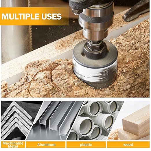 5 Pcs Countersink Drill Bit Set, 82 Degree 5 Flute High-Speed Steel Countersink Drill Bit with 1/4” Hex Shank, 1/4" to 3/4" Size for Machinable Metals, Wood, Carbon Steel, in Aluminum Case