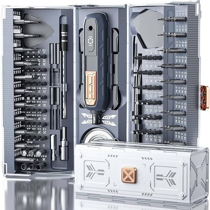 MANUAL 180 in 1 Screwdriver Set, Precision Screwdriver Set with Pick-up Screwdriver Bits, Quintic-Fold and Case Design, Magnetic Repair Tool Kit for iPhone MacBook Computer Laptop