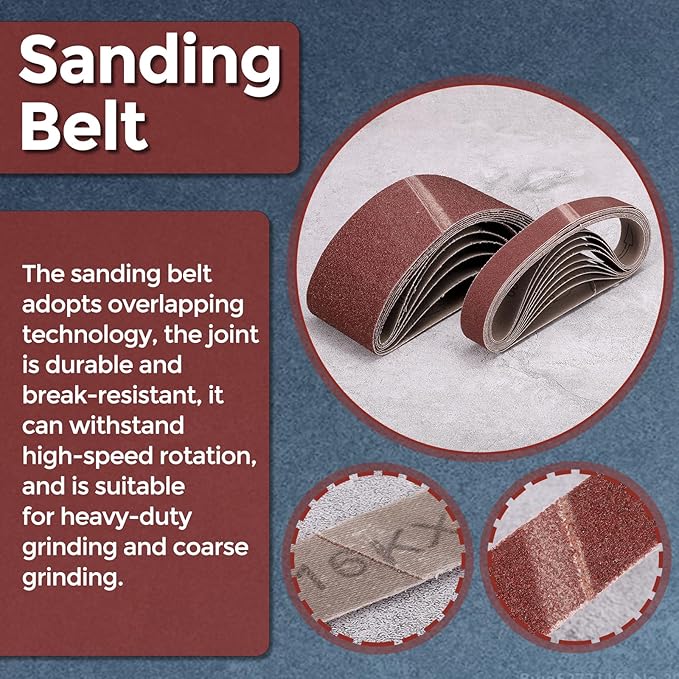 36 Pcs Sanding Belts 2 x 72 Inch 60 Grit Aluminum Oxide Abrasive Sandpaper for Belt Sander Metal Grinding Wood Working Weld Rust Removal
