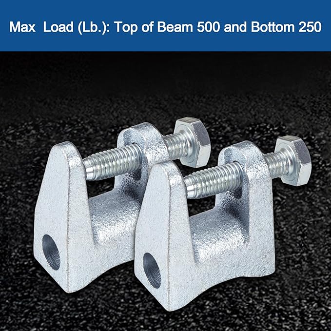 Beam Clamps 50 Packs 3/8"-16 Cast Iron Mini C-Clamps with 13/16" Adjustable Jaw Opening for Welding/Carpenter/Building/Household Mount/Pipeline Anchor