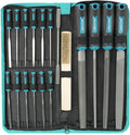 Libraton 31PCs Metal File Set, Metal Files, Metal Files for Steel, 12 Needle Files with Case, Riffler File, 12 Sandpapers, Steel Brush, File Sets for Wood and Metal, for Metalworking & Woodworking
