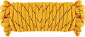 Wellmax Diamond Braid Nylon Rope, 3/8 in X 50 Foot, UV Resistant, High Strength and Weather Resistant - Yellow