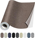 Fabric Repair Patches, 35X79 Inch Linen Repair Tape Self-Adhesive Fabric Patches Durable, DIY Large Linen Tape for Sofa, Couches, Furniture, Chair, Clothing （35X79 Inch, Brown）