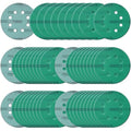 5 Inch 8 Hole Sanding Discs, 50 Pcs Wer Dry Sandpaper 2000 Grit Hook and Loop Green Polyester Film Backed Sanding Disc for Random Orbital Sander Wood Car Metal Plastic (2000 Grit, 50 Pack)