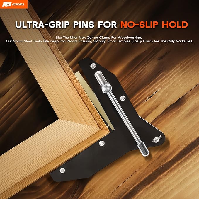 Miter Clamps for Woodworking - Corner Clamps for Window & Door Casing, Picture Frames, Cabinet Trim, DIY Crafting Projects - Secure 90° Angle Grip