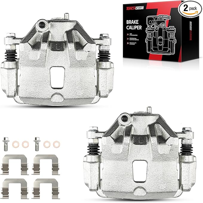 Torchbeam Front Brake Calipers Set for Kia 2010-2013 Soul, Hyundai 2006-2010 Sonata 2.4L, Hyundai 2009-2010 Elantra 2.0L, Front Left and Front Right Calipers Replace # 19B2998+19B2999