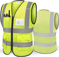TICONN Reflective Safety Vest High Visibility Class II Mesh Vest for Women & Men Meets ANSI Standards
