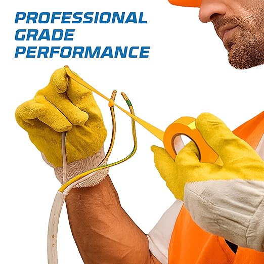 OHLECTRIC Professional Grade Vinyl Electrical Tape (10 Pack) Orange - 7 Mil Thick Flame-Retardant, Heat & Weather Resistant 3/4 Inch x 60 Feet | Ideal for Contractors & Electricians