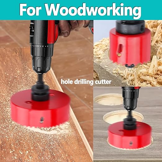 11.4 inch / 290mm Hole Saw with 1 Pc SDS Plus Arbor and 1 Pc Hex Shank Arbor, HSS Bi-Metal Hole Drilling Cutter for Wood Boards Plastic and Thin Metal (11.4 inch / 290mm)