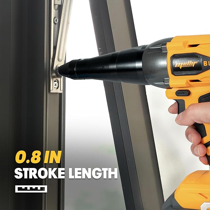 Cordless Rivet Gun Compatible with Dewalt 20V MAX Battery(Tool Only), 2248Lbf Electric Brushless Blind Riveter Tool, Pop Rivet Tool, Heavy Duty Automatic Riveter for 3/32", 1/8", 5/32",1/5" Rivets