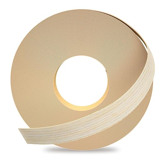 GSCIT Club Oak Edge Banding, 1/2 inch x 500ft roll of Veneer Edge Banding Pre-glued Flexible, Wood Tape Banding for Cabinet Repair Furniture