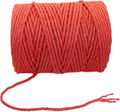 4mm x 200 Feet Red Jute Rope, Twine for Gardening Tomato Climbing Plant Tie Floristry Crafts Gift Wrapping Packing Decor