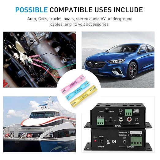 Nilight 200PCS Heat Shrink Butt Connectors – Waterproof Wire Connectors - Automotive Marine Grade Electrical Terminals – Crimp Butt Splice Terminal Kit