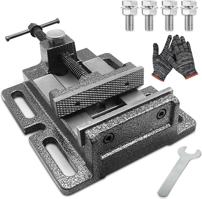 MYTEC Drill Press Vise, 3.0" Black, Quick Release Workbench Industrial Vise Clamp, High-grade cast steel Bench Clamp