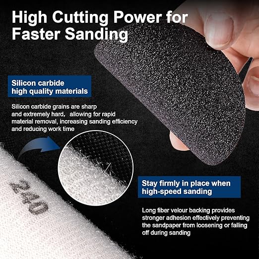 131 Pieces 3 Inch Sanding Discs, GOH DODD Headlight Restoration Kit Hook and Loop Sanding Pads 60 to 10000 Grit Wet Dry Sandpaper with 1/8" 1/4” Shank, Backer, Polishing Pads and Interface Pad