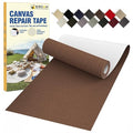 Canvas Repair Tape, 3.2 x 63 Inch Waterproof Heavy Duty Fabric Tape for Furniture, Self Adhesive Canvas Repair Patches for Boat Covers, Sofas, Tents, Louge Chairs, Canopy, Awning Dark Brown