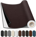 Shagoom Leather Repair Patch, 35X79 Inch Repair Patch Self Adhesive Waterproof, DIY Large Leather Patches for Couches, Furniture, Kitchen Cabinets, Wall （Dark Brown, 35X79 Inch）
