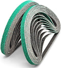 3/8 Inch x 13 Inch Sanding Belts for Air Belt Sander, 3/8" x 13" Zirconia Sanding Belts 60 Grit for Woodworking, Metal Polishing, Derusting, 20-Pack