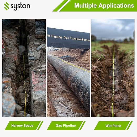 14 AWG Tracer Wire 600V 100% Solid Copper Conductor Direct Burial Underground, Yellow Tracer Wire for Locating Underground Pipes and Lines Gas Electrical Wire Water Sewer Pipe and Fiber Optic, 50 FT