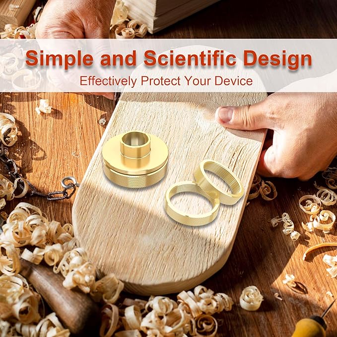 13 Pcs Brass Router Template Bushing Guide Set with Centering Cone, Fit Any Routers Sub-Base of The Porter Cable Style Router Bushing Guide Set with Carrying Case