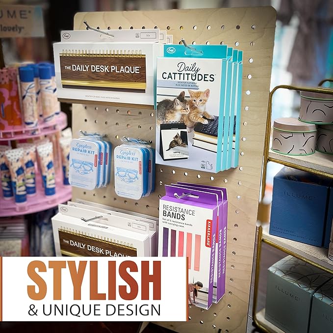 Torched Pegboard Display Stand for Jewelry, Craft Shows, Selling, Vendor Events, Tools, Peg Board Accessories Rack Organizer, XXL 15.75" L x 4.3" W x 23.75" H, Natural
