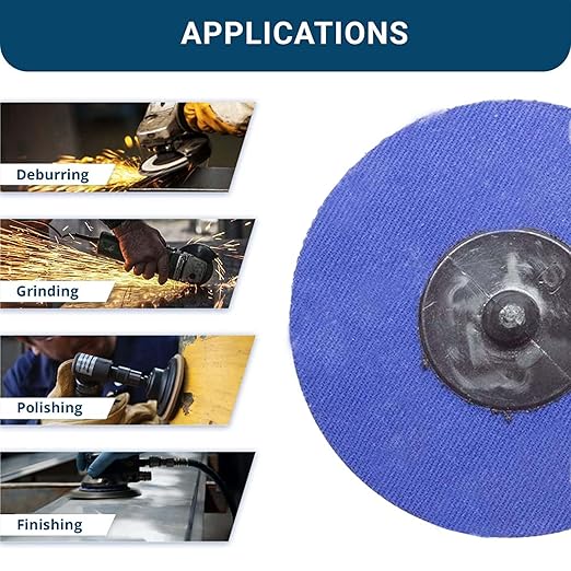 Benchmark Abrasives 3 Inch Sanding Discs Quick Change Zirconia Sanding Discs, Drill & Die Grinder Sanding Disc - Deburring Polishing Rust Remover for Metal Paint Stripper (500 Pack), 60 Grit