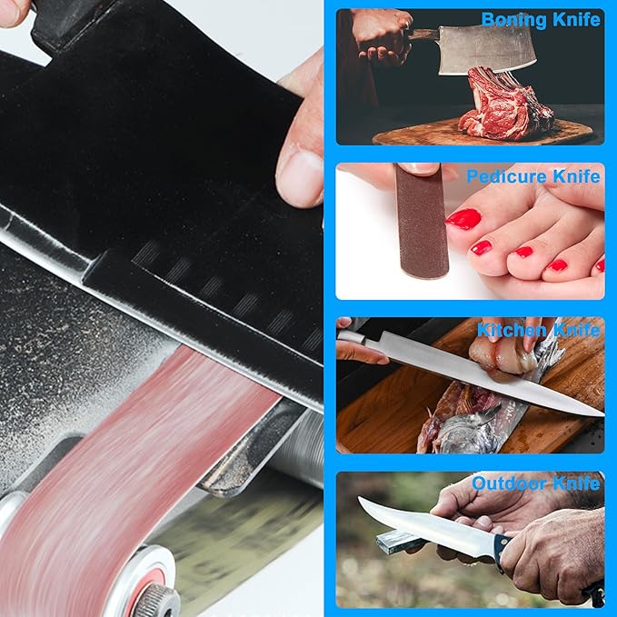 Twotrees Mini Disc Sander 6-Inch, 1.2x15in Belt Bench Grinder, Dual Motor Adjustable Speed Electric Sander Suitable for Diy Grinding of Metal, Wood, Aluminium, Etc