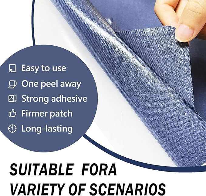 Canvas Repair Patch, 17X158 Inch Strong Sticky Fabric Repair Tape, Self-Adhesive Fabric Patch for Sofas, Tote Bags, Clothing, Car Seats, Furniture (Medium Grey, 17X158 Inch)