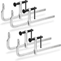 Bar Clamps 4-Pack, 12-Inch Light-duty Drop Forged Steel F Clamps (450 lbs) for Welding and Woodworking